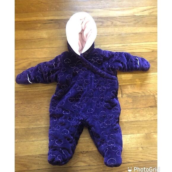 First Impressions Snow Suit Bunting Purple 3-6 M - Picture 1 of 10